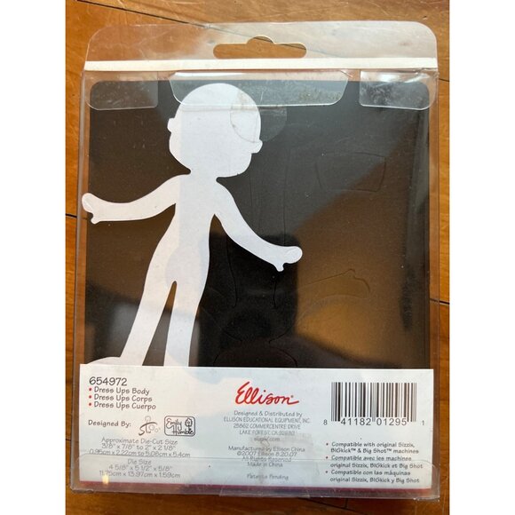Gently Used Sizzix Originals Die Dress Ups Body 654972 - Picture 2 of 2